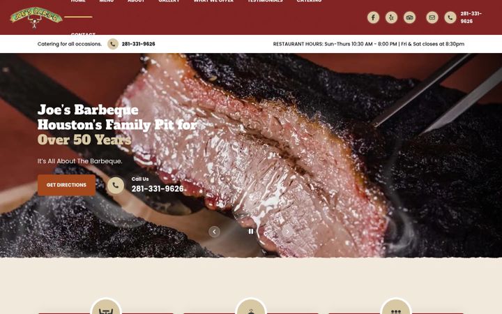 Screenshot of joesbbqcompany.com