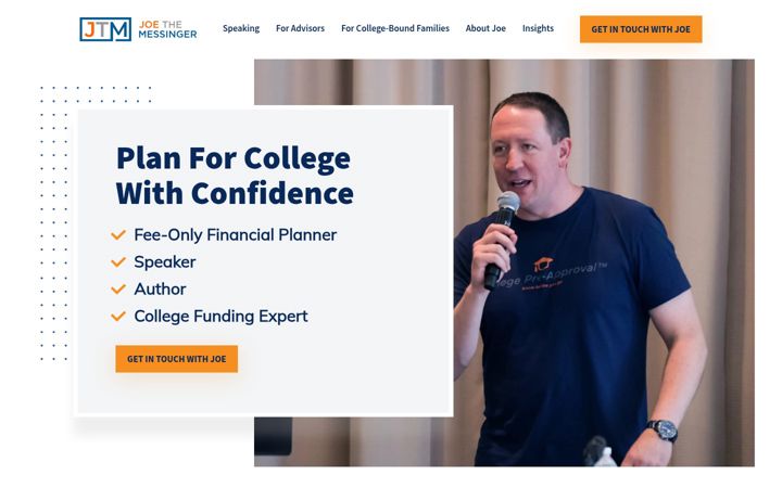 Screenshot of joethemessinger.com