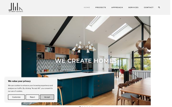 Screenshot of joewrightarchitects.co.uk