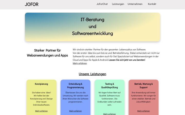 Screenshot of jofor.de