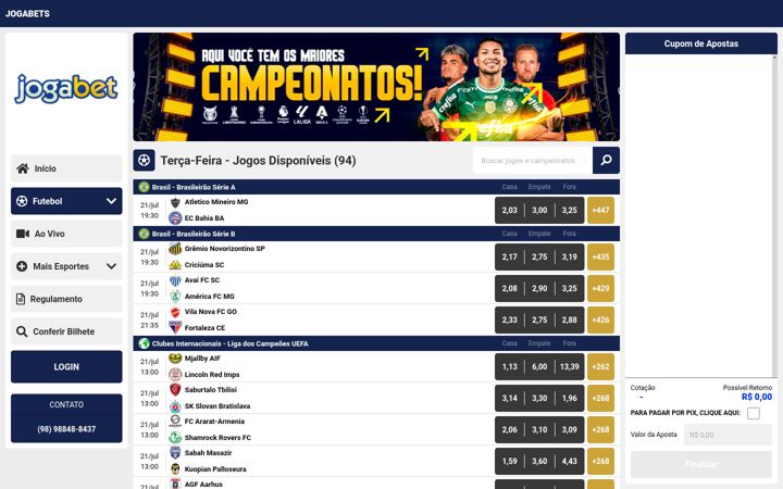 Screenshot of jogabets.com.br