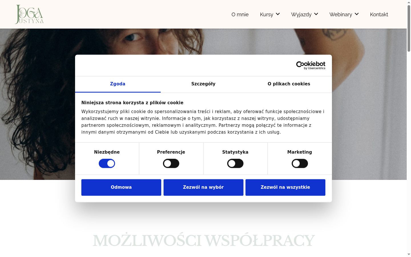 Snímek obrazovky baneru souhlasu zobrazeného před jakoukoli interakcí