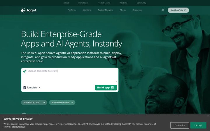 Screenshot of joget.com