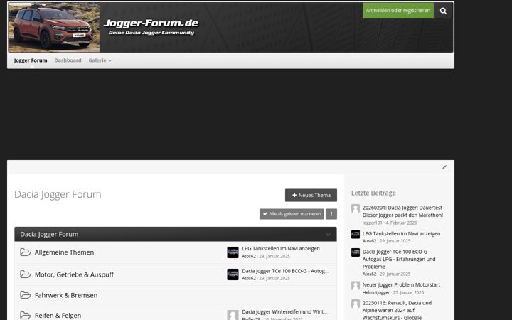 Screenshot of jogger-forum.de