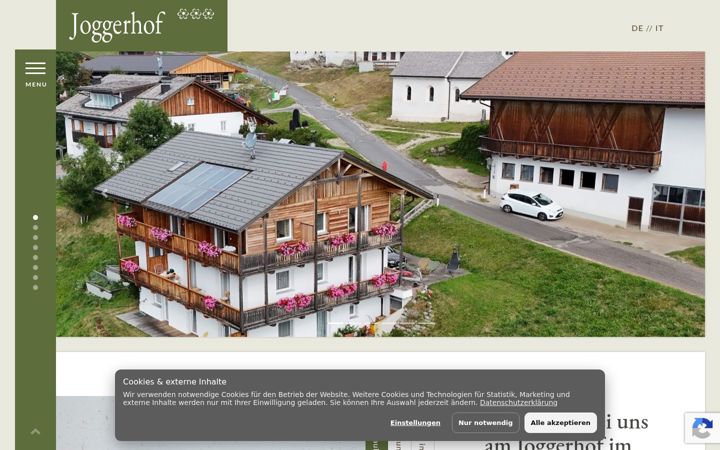 Screenshot of joggerhof.com