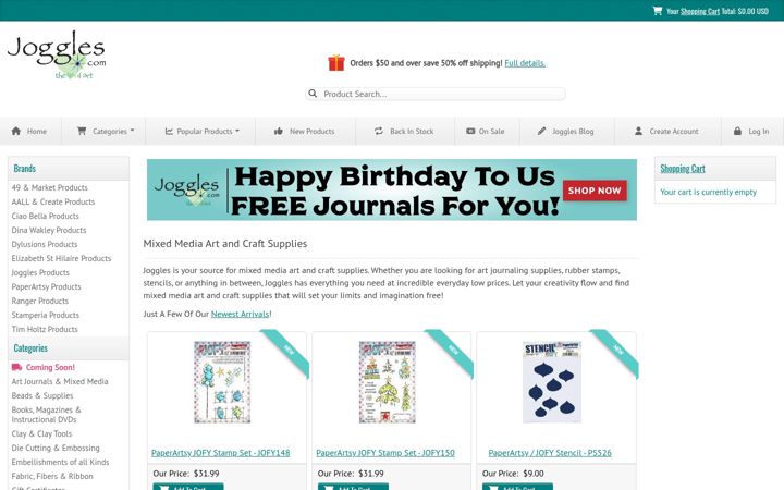 Screenshot of joggles.com