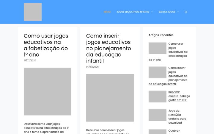 Screenshot of jogoseducativosinfantis.com.br