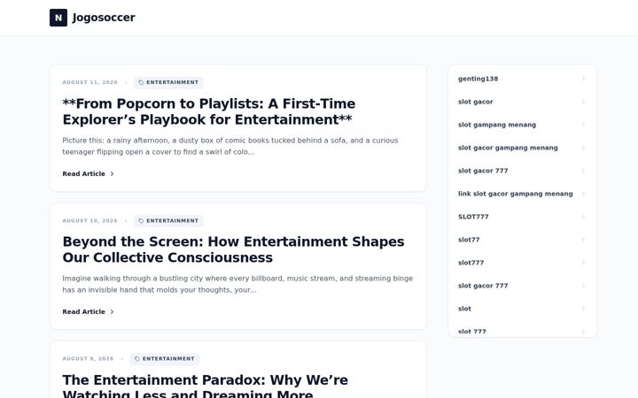 Screenshot of jogosoccer.com