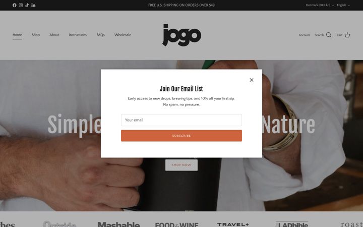 Screenshot of jogostraw.com