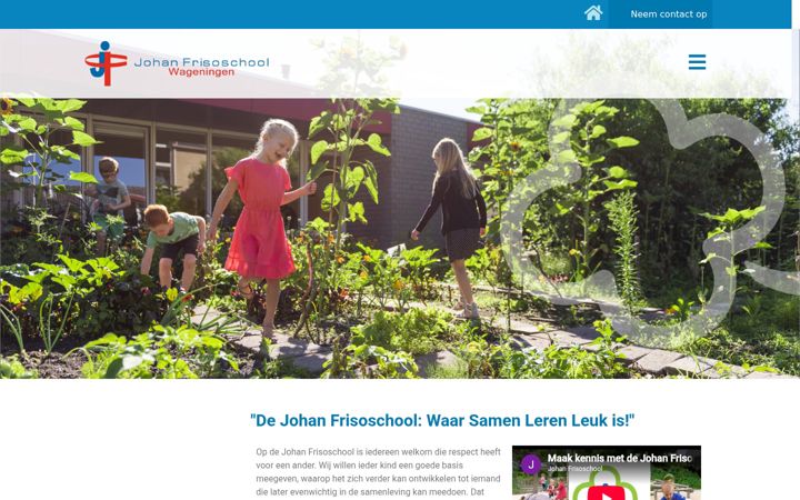 Screenshot of johan-frisoschool.nl