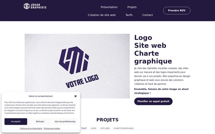 Screenshot of johangraphiste.fr