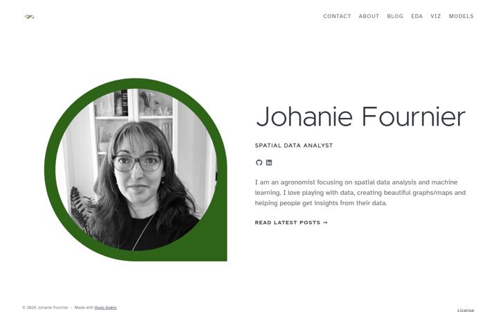 Screenshot of johaniefournier.com