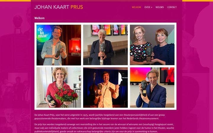 Screenshot of johankaartprijs.nl
