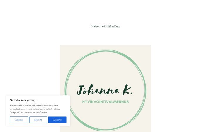 Screenshot of johannaklahti.com