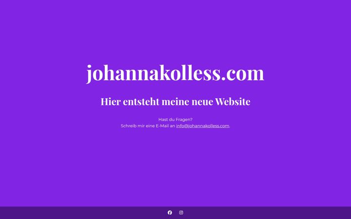 Screenshot of johannakolless.com