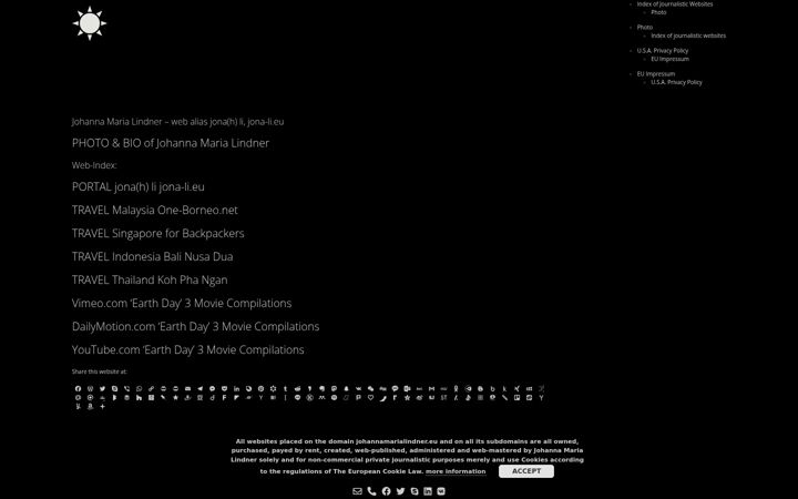 Screenshot of johannamarialindner.eu