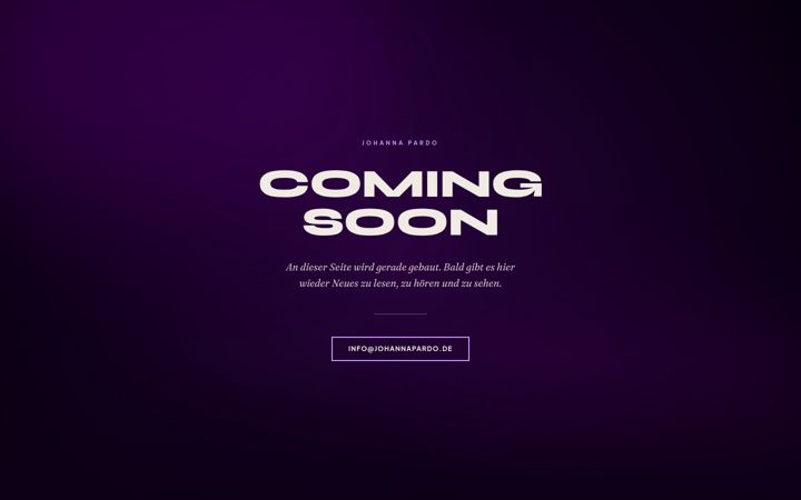 Screenshot of johannapardo.de