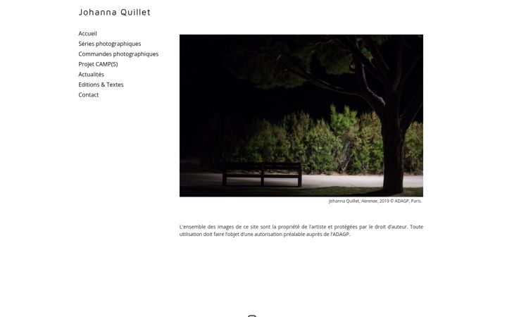 Screenshot of johannaquillet.com