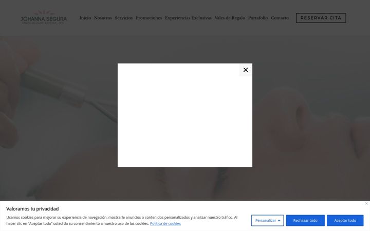 Screenshot of johannaseguraestetica.com