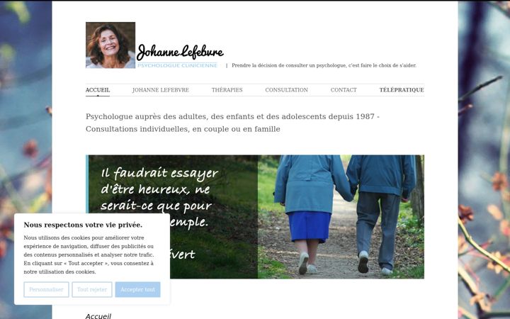 Screenshot of johannelefebvre.com