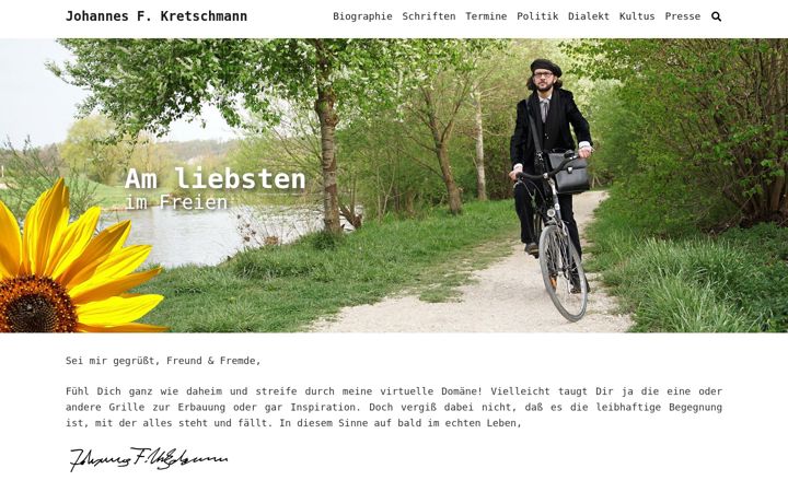 Skjámynd af johannes-kretschmann.de