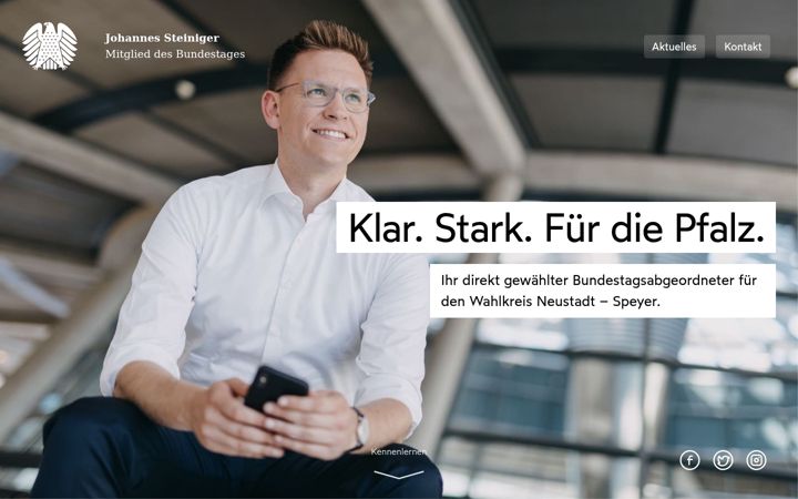 Screenshot of johannes-steiniger.de