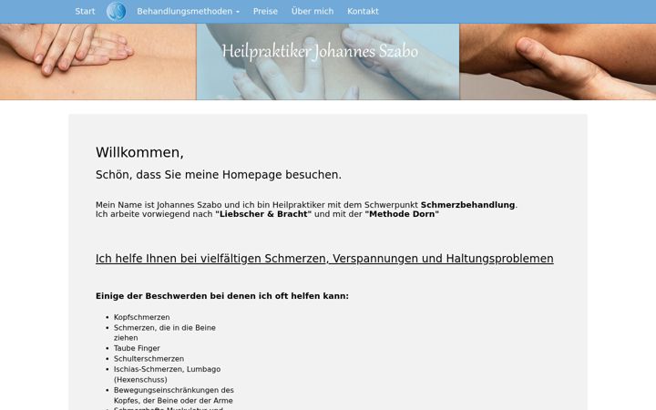 Screenshot of johannes-szabo-heilpraktiker.de