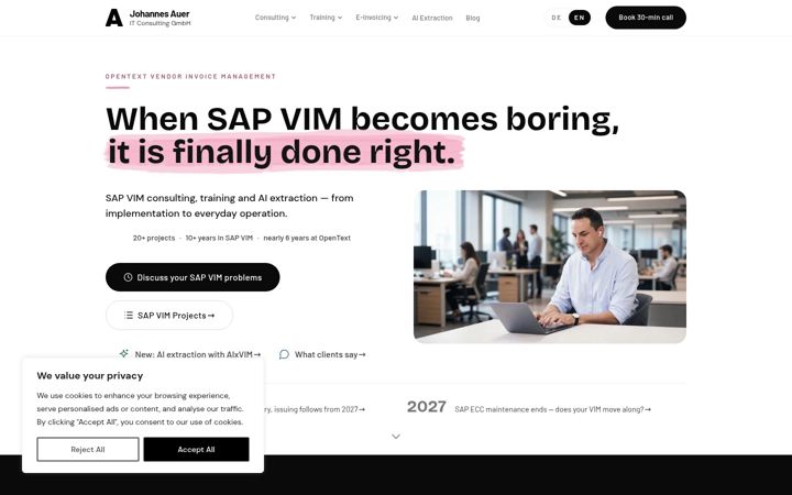 Screenshot of johannesauer.com