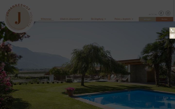Screenshot of johanneshof.it