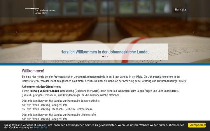Screenshot of johanneskirche-landau.de