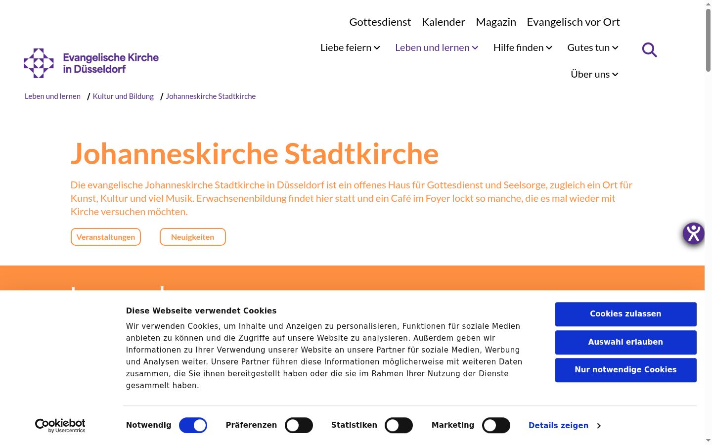 Screenshot tal-banner tal-kunsens muri qabel kwalunkwe interazzjoni