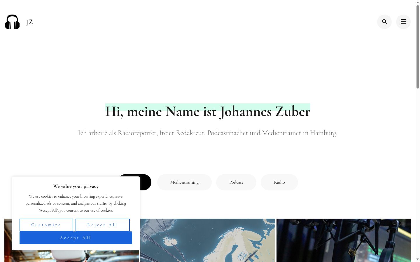 Screenshot tal-banner tal-kunsens muri qabel kwalunkwe interazzjoni