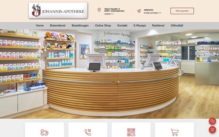 Screenshot of johannisapotheke.com
