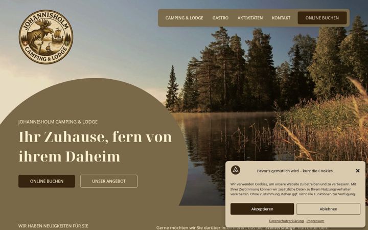 Screenshot of johannisholm-camping.com