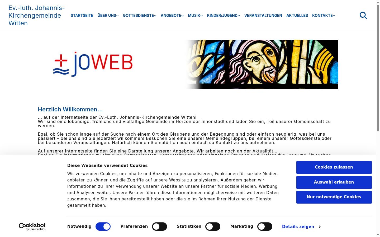 Screenshot of the consent banner shown before any interaction