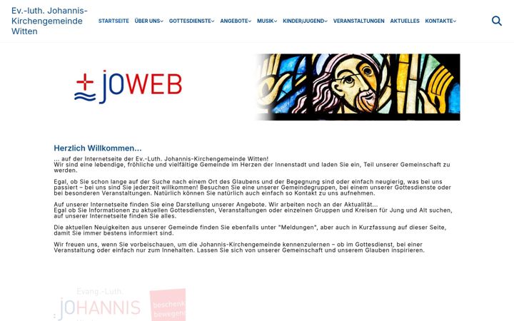 Screenshot of johanniskirche-witten.de