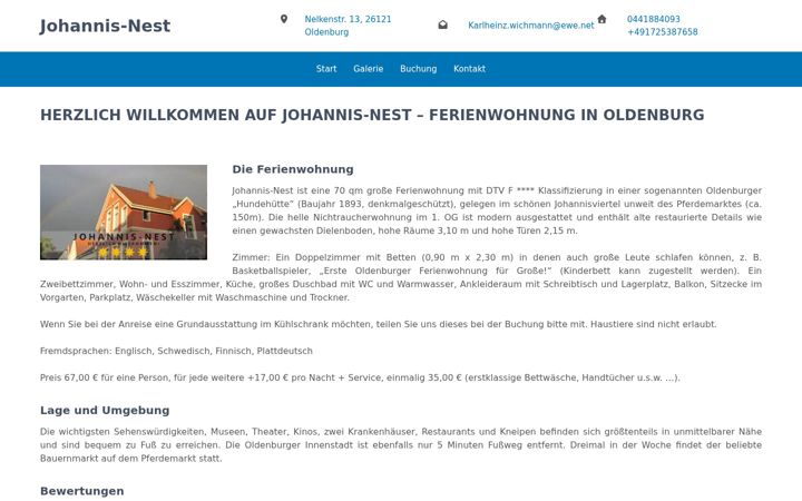 Screenshot of johannisnest.com