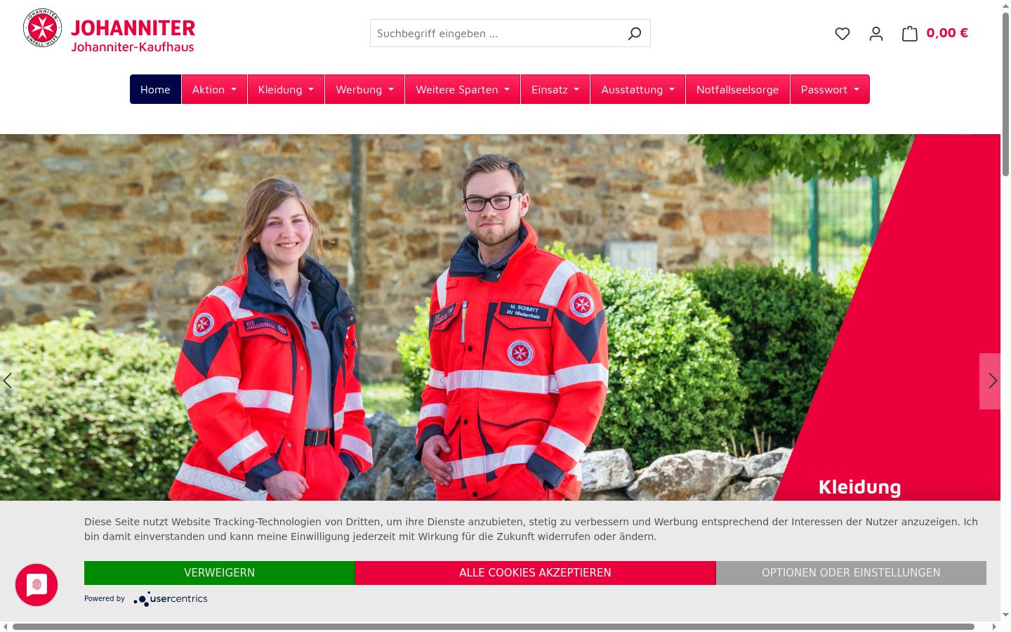 Screenshot van de toestemmingsbanner zoals getoond vóór enige interactie