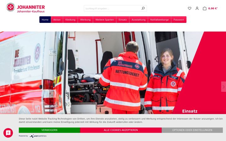 Screenshot of johanniter-kaufhaus.de