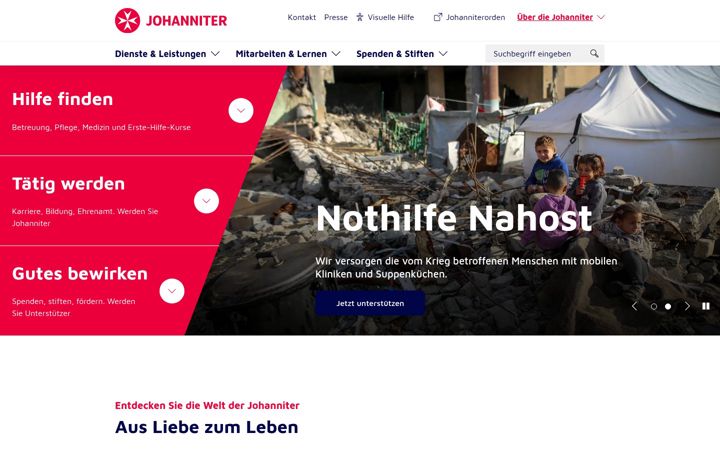 Screenshot of johanniter-unfall-hilfe.de