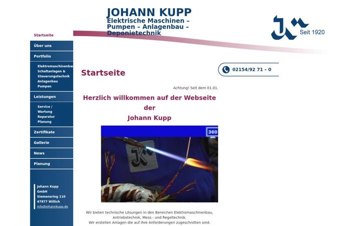 Screenshot of johannkupp-motorenbau.de