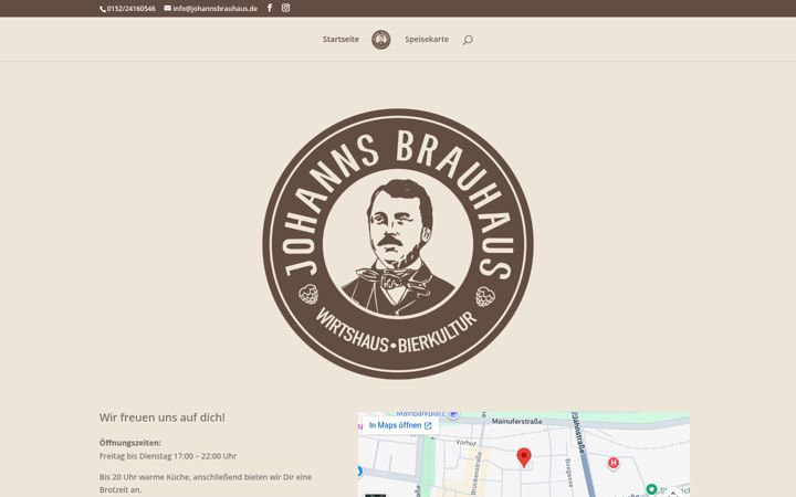 Screenshot of johannsbrauhaus.de