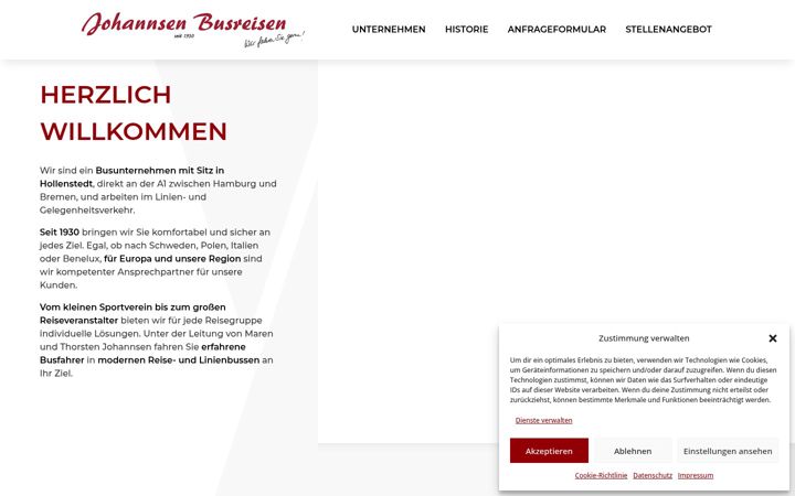 Screenshot of johannsen-busreisen.de