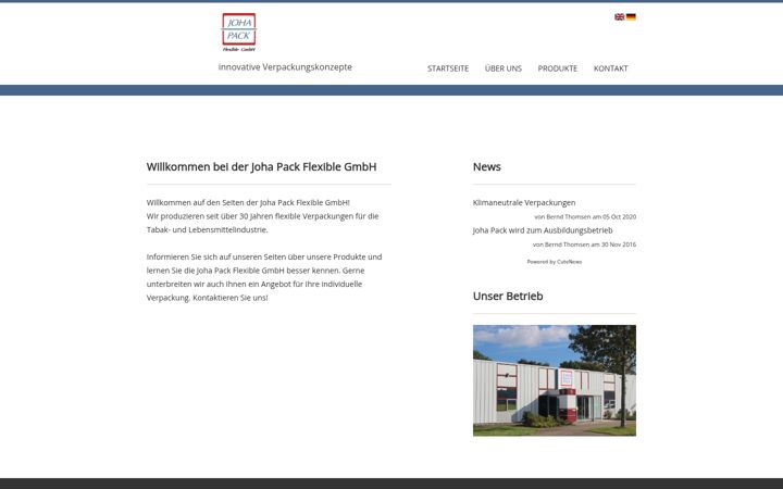 Screenshot of johapack.de