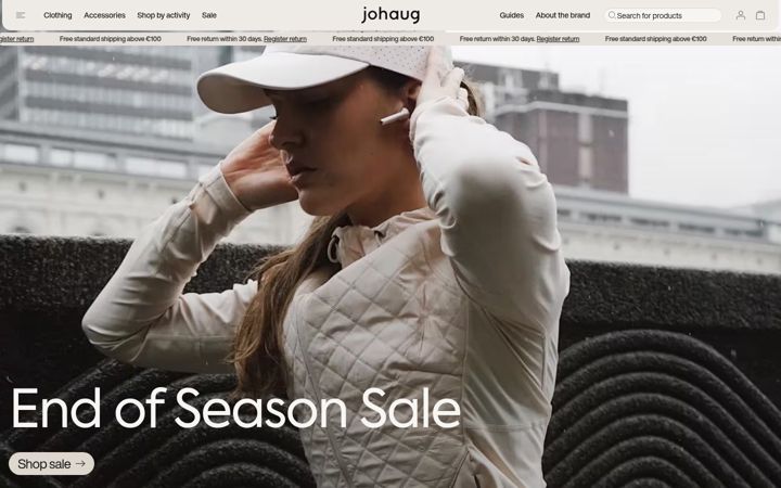 Screenshot of johaug.com