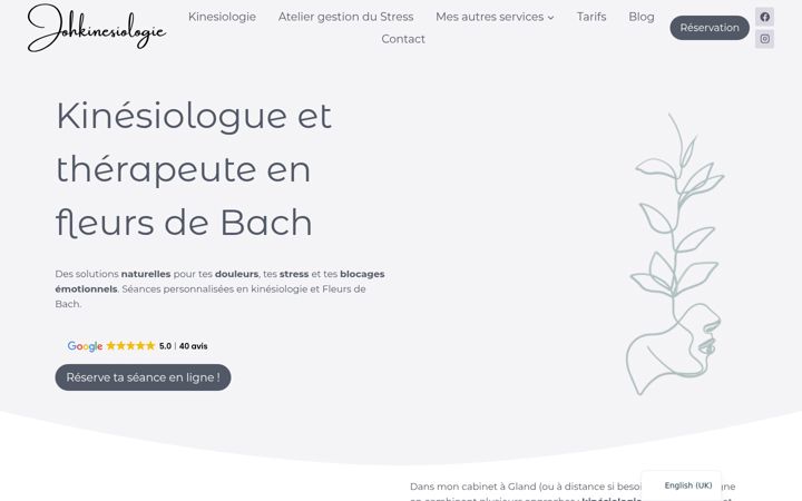 Screenshot of johkinesiologie.com
