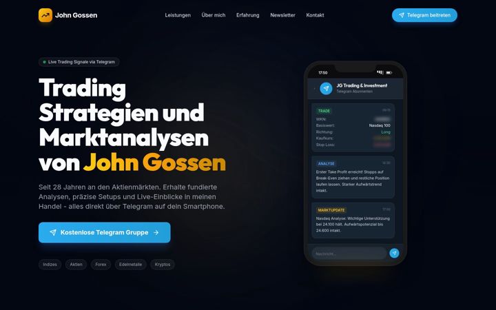 Screenshot of john-gossen.com