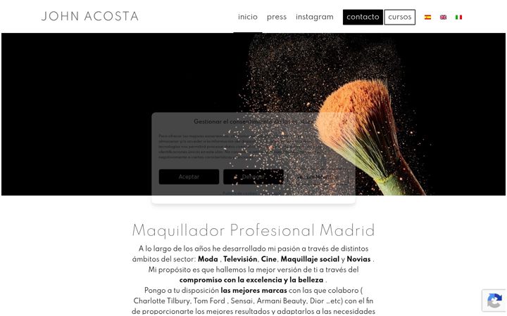 Screenshot of johnacostamakeup.com