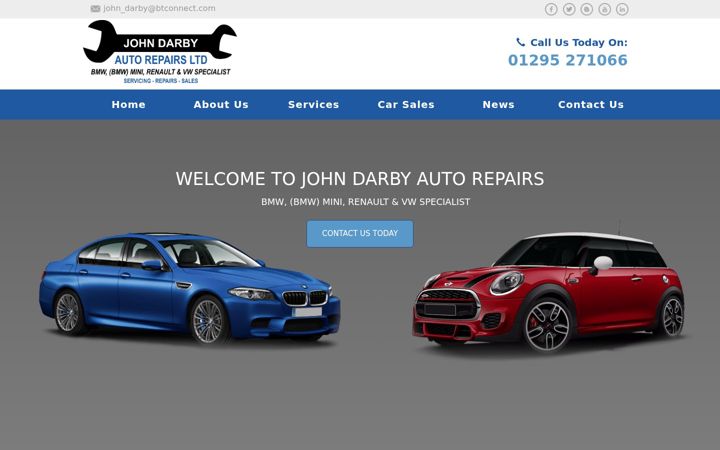 Screenshot of johndarbyautorepairs.co.uk