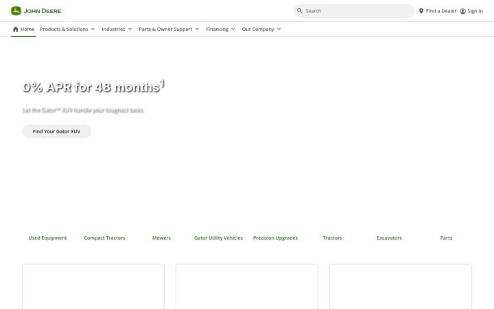 Zrzut ekranu johndeere.com